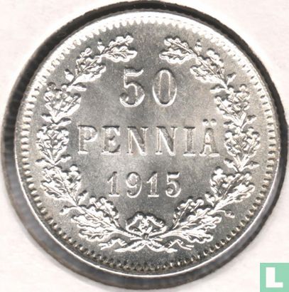 Finland 50 penniä 1915 - Afbeelding 1