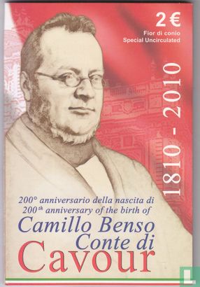 Italy 2 euro 2010 (folder) "200th Anniversary of the birth of Camillo Benso - Count of Cavour" - Image 1