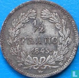 Frankrijk ½ franc 1845 (W) - Afbeelding 1