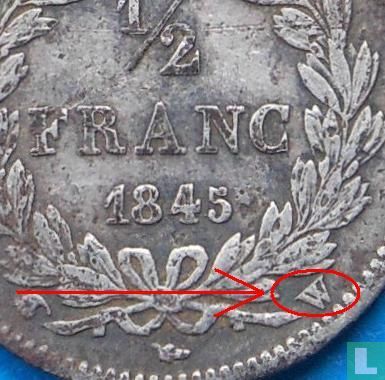 France ½ franc 1845 (W) - Image 3