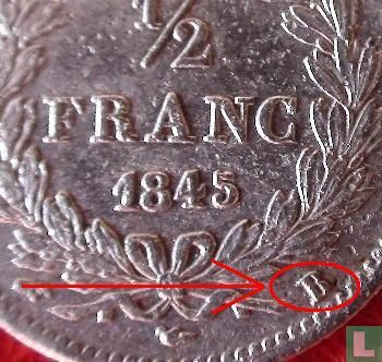 France ½ franc 1845 (B) - Image 3
