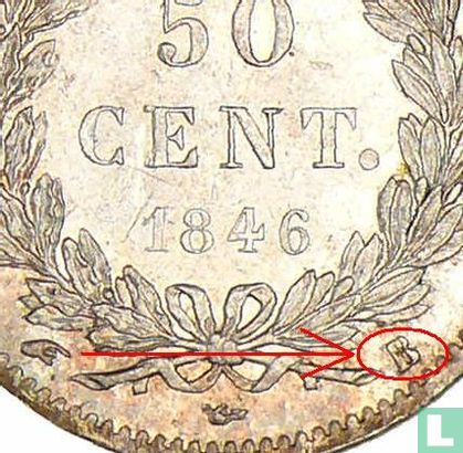 Frankrijk 50 centimes 1846 (B) - Afbeelding 3