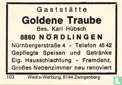 Goldene Traube - Karl Hübsch