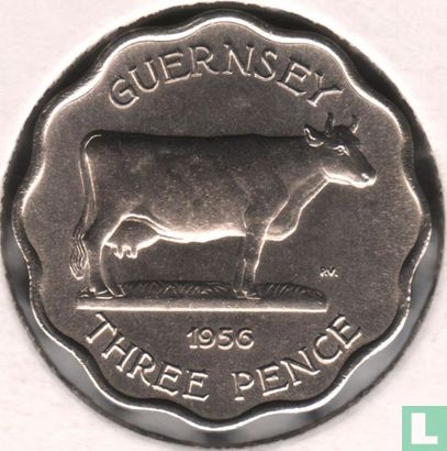 Guernsey 3 pence 1956  - Afbeelding 1
