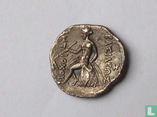 Oude Griekenland. Syrië - Koninkrijk SELEUCIDISCHE - Antiochus I Soter. (281-261 v.Chr.) - AR drachme - Seleucia, Babylonië - (VF + / EF)-zeldzame (R2). - Afbeelding 2