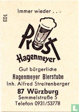Prost Hagenmeyer - Alfred Streitenberger
