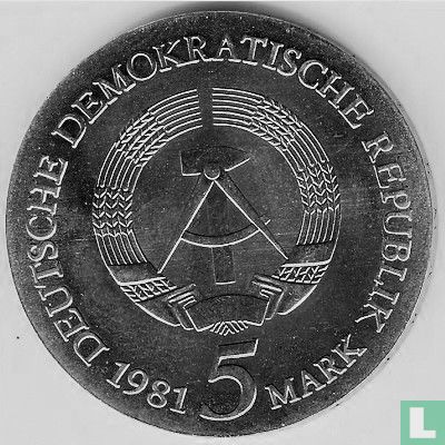 DDR 5 Mark 1981 "450th anniversary Death of Tilman Riemenschneider" - Bild 1