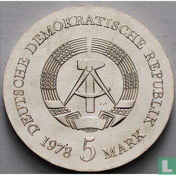DDR 5 mark 1978 "175th anniversary Death of Friedrich Gottlieb Klopstock" - Afbeelding 1