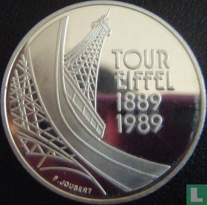Frankreich 5 Franc 1989 (PP - Silber) "100th anniversary of the Eiffel Tower" - Bild 1