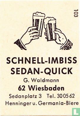 Schnell-Imbiss - Sedan-Quick - G. Waldmann