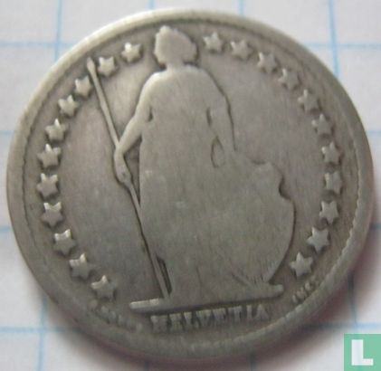 Switzerland ½ franc 1881 - Image 2