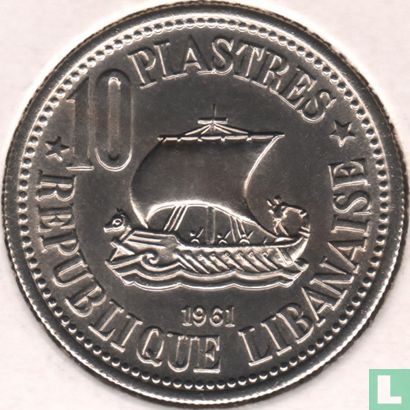 Lebanon 10 piastres 1961 - Image 1