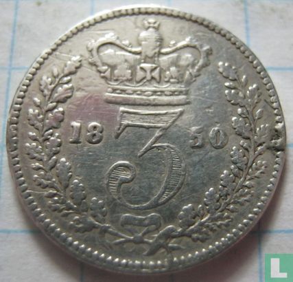 United Kingdom 3 pence 1850 - Image 1