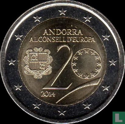 Andorre 2 euro 2014 "20th anniversary Entry of the Principality of Andorra to the Council of Europe" - Image 1