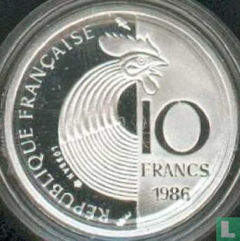 Frankrijk 10 francs 1986 (zilver) "100th anniversary Birth of Robert Schuman" - Afbeelding 1