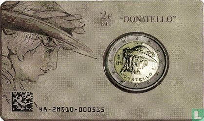 Italië 2 euro 2016 (coincard) "550th anniversary of the Death of Donatello" - Afbeelding 1