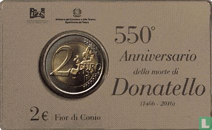 Italien 2 Euro 2016 (Coincard) "550th anniversary of the Death of Donatello" - Bild 2