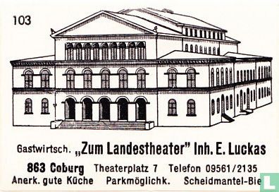 "Zum Landestheater" - E. Luckas