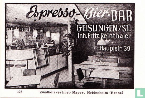 Espresso-Bier-Bar - Fritz Reinthaler