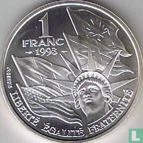 Frankrijk 1 franc 1993 "50th Anniversary of the Normandy Invasion" - Afbeelding 1