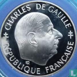 France 1 franc 1988 (PROOF - silver) "30th anniversary of the Fifth Republic" - Image 2