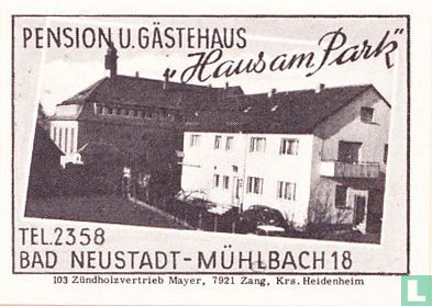 Pension u. Gasthaus "Haus am Park"