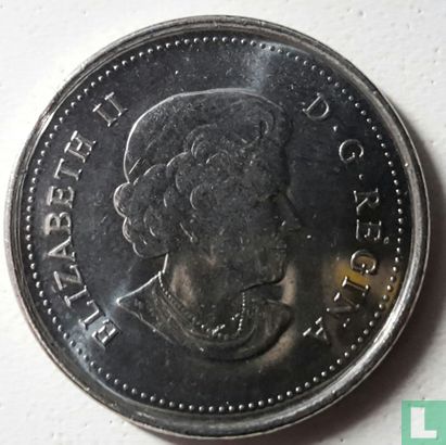 Canada 25 cents 2011 (coloured) "Peregrine falcon" - Image 2