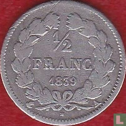 Frankrijk ½ franc 1839 (A) - Afbeelding 1