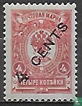 Russia of 1889-1918 with overprint