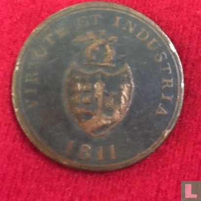 UK  Bristol-Swansea (BB & Copper Co)  1 penny token  1811 - Bild 1