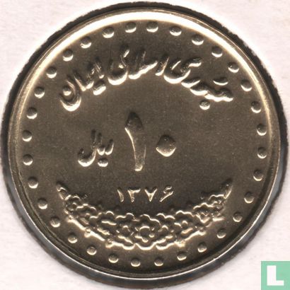 Iran 10 rials 1997 (SH1376) - Afbeelding 1
