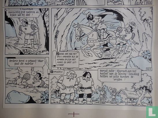 De wonderbaarlijke reizen van Jerom 18 - De jolige jager - (1986) - Originele pagina (p.27) - Afbeelding 3