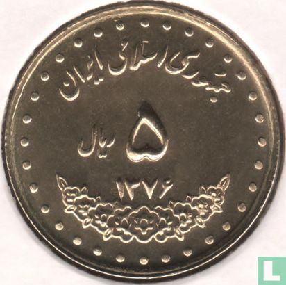 Iran 5 rials 1997 (SH1376) - Image 1