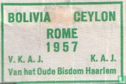 Bolivia Ceylon Rome 1957 - Afbeelding 1