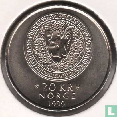 Norwegen 20 Kroner 1999 "700 years Akershus" - Bild 1
