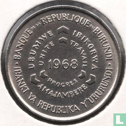 Burundi 10 francs 1968 "FAO" - Image 1