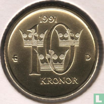 Zweden 10 kronor 1991 (medailleslag) - Afbeelding 1