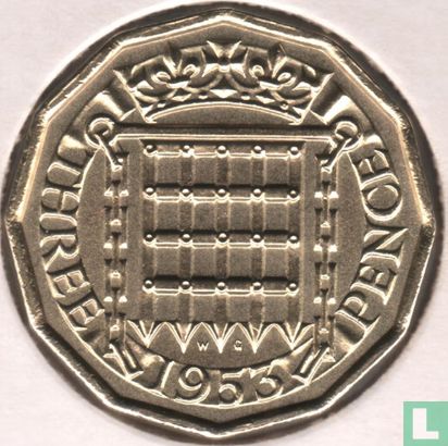 Vereinigtes Königreich 3 Pence 1953 - Bild 1