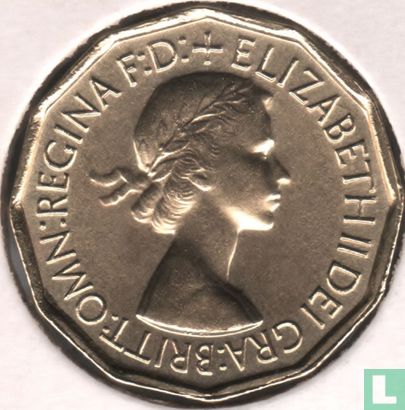 Vereinigtes Königreich 3 Pence 1953 - Bild 2