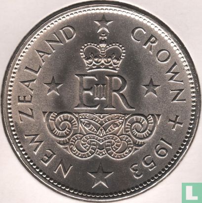 New Zealand 1 crown 1953 "Coronation of Queen Elizabeth II" - Image 1