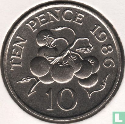 Guernesey 10 pence 1986 - Image 1