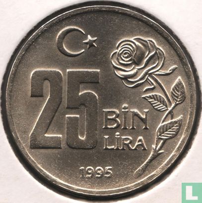 Turkije 25 bin lira 1995 "Environmental protection" - Afbeelding 1