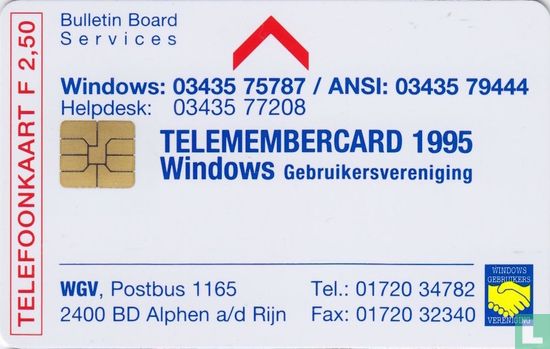 Windows Telemembercard 1995 - Afbeelding 1