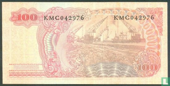 Indonésie 100 Rupiah 1968 - Image 2
