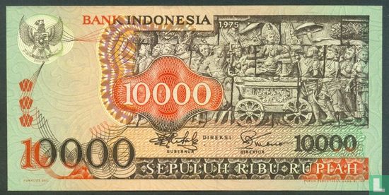 Indonésie 10.000 Rupiah 1975 - Image 1