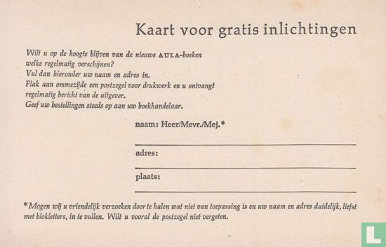 Antwoordkaart Uitgeverij Het Spectrum - Image 2