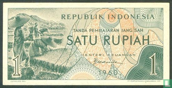 Indonésie 1 Rupiah 1960 - Image 1