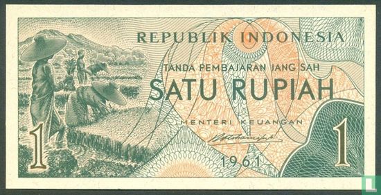 Indonésie 1 Rupiah 1961 - Image 1