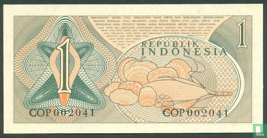 Indonesië 1 Rupiah 1961 - Afbeelding 2