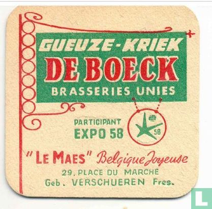 Gueuze-Kriek De Boeck deelnemer Expo 58 (variante)